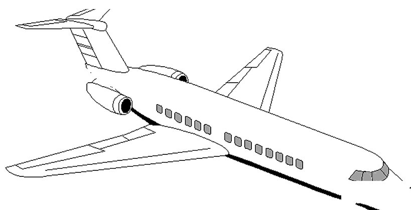 客運飛機簡筆畫