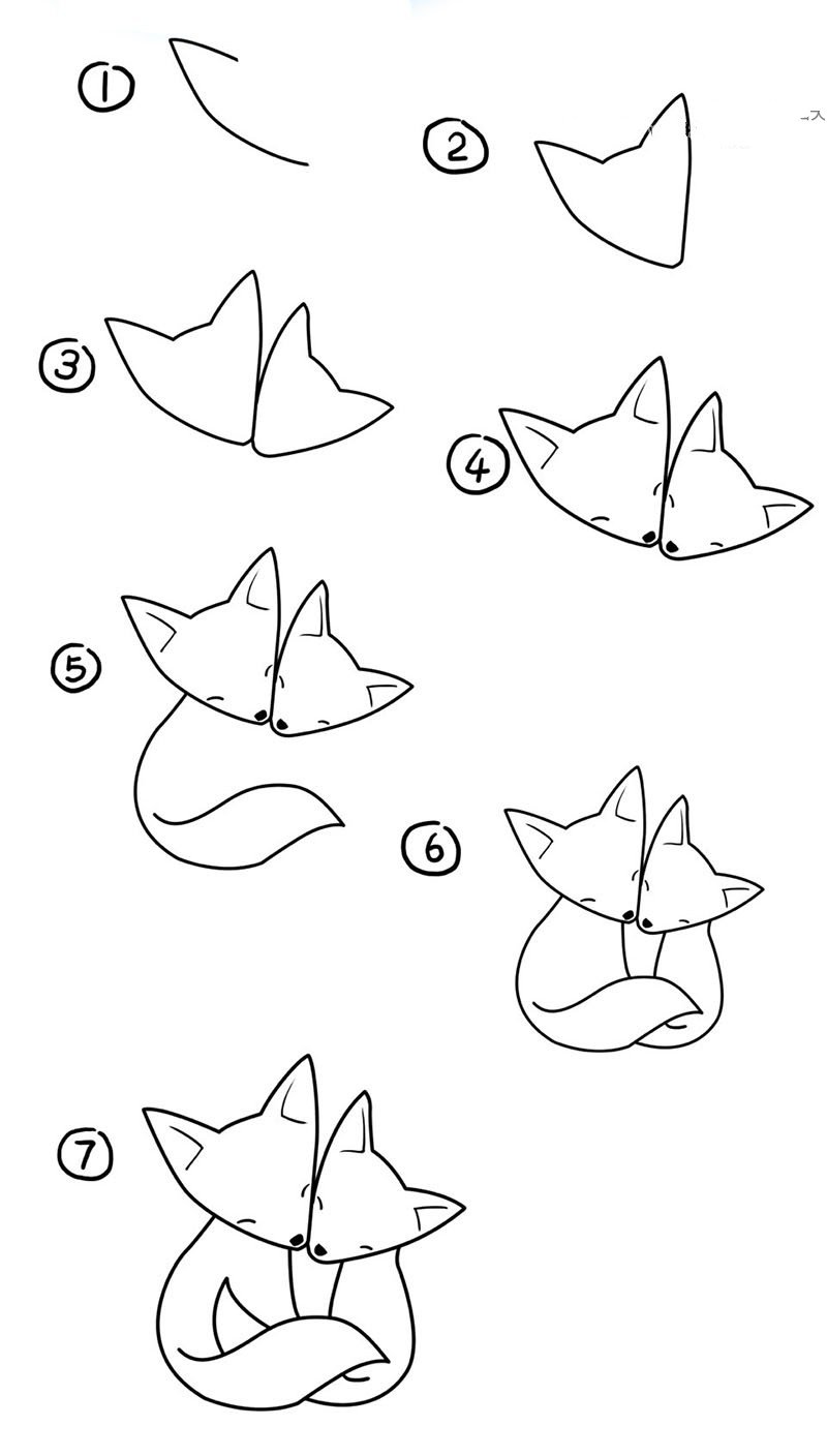 畫狐貍的簡筆畫及步驟