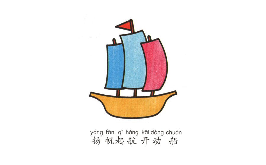 幼兒簡(jiǎn)筆畫(huà) 帆船