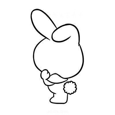 萌萌的卡通兔子简笔画