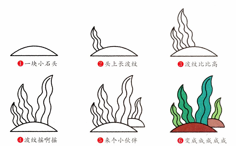 水草簡筆畫畫法