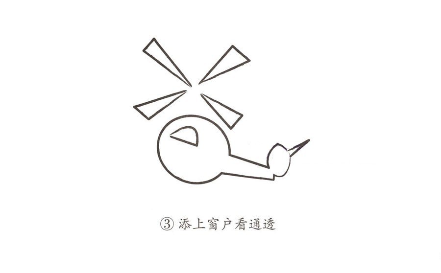 幼兒簡(jiǎn)筆畫(huà) 直升機(jī)