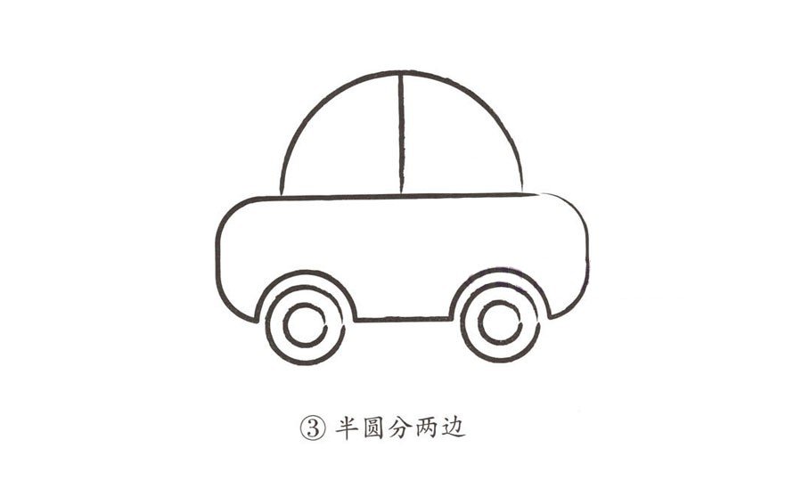 幼兒簡(jiǎn)筆畫 小汽車