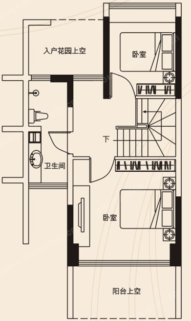 现代设计感复式家装效果图