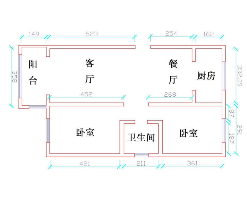 雅致清新混搭二居裝修布置