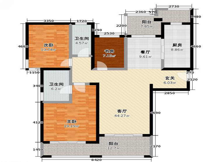 純凈白色夢(mèng)幻歐式三居戶型裝修案例