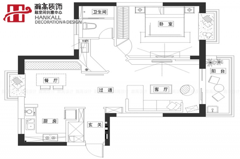 现代清新质感两居装修效果展示