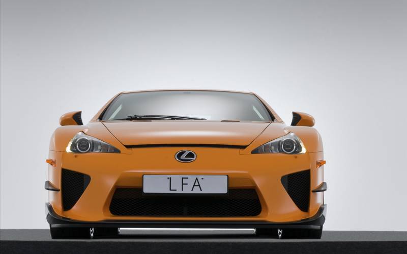 橙黄色雷克萨斯原始系超级跑车LFA