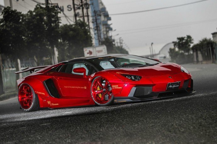 红色帅气的兰博基尼Aventador LP700 with Fi Exhaust