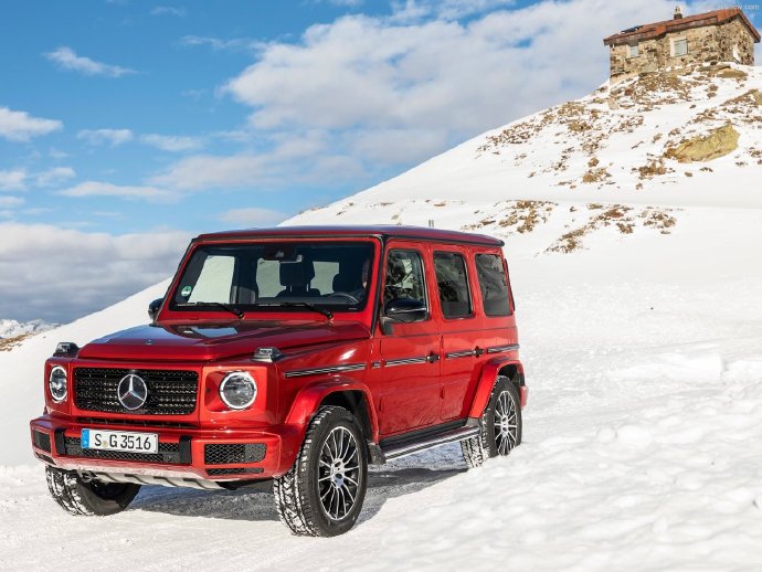 紅色帥氣靚麗的Mercedes-Benz G350d圖片