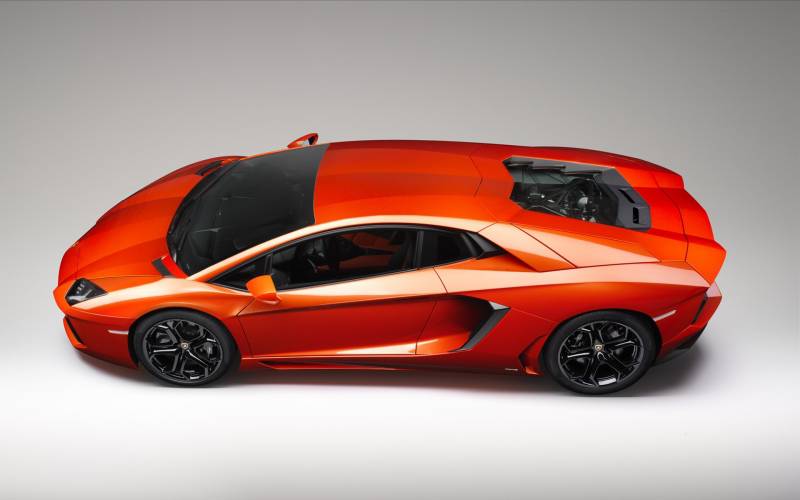 橙色的兰博基尼LP700-4超级跑车图片