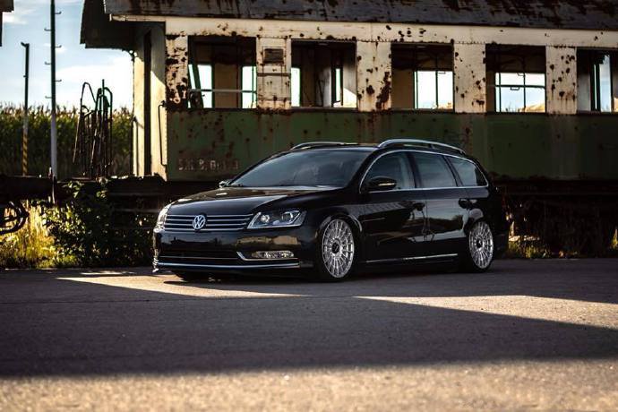 黑色帅气的大众x Bagged Passat 图片欣赏