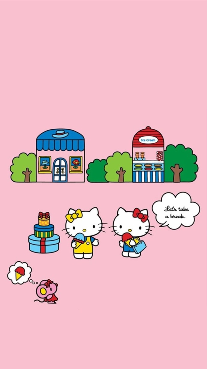 一组萌萌可爱的hellokitty壁纸图集参考