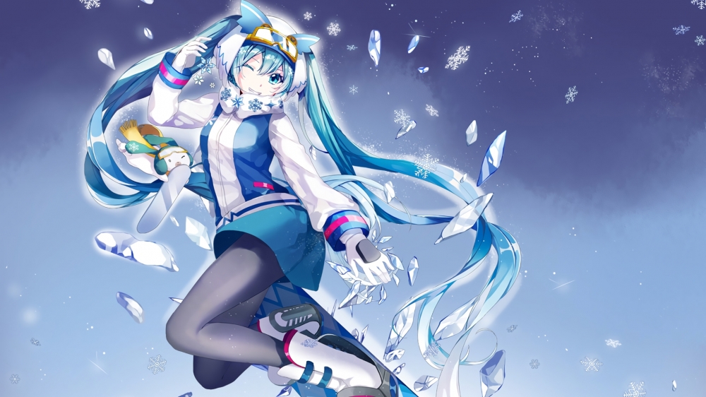 萌系治愈初音未来桌面壁纸