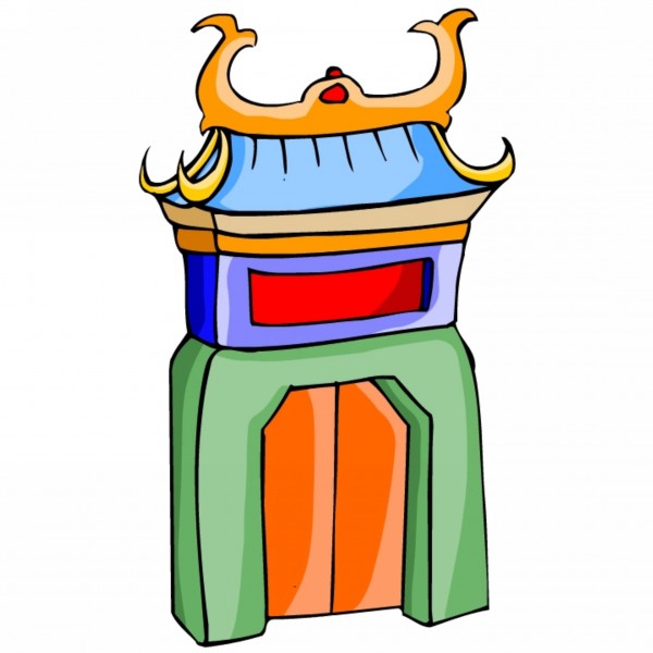 中國特色建筑卡通圖片