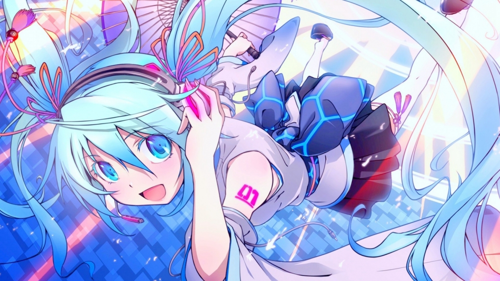 甜美萌系初音未来桌面壁纸