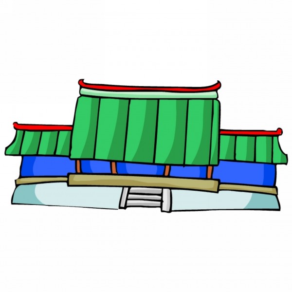 中國特色建筑卡通圖片