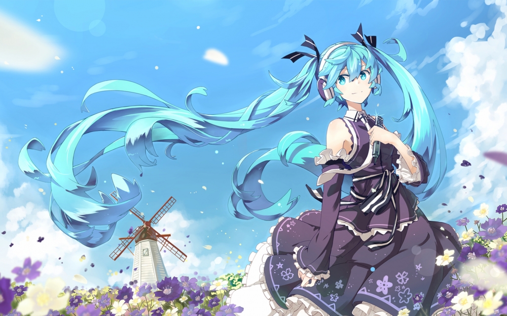 甜美初音未来高清桌面壁纸欣赏