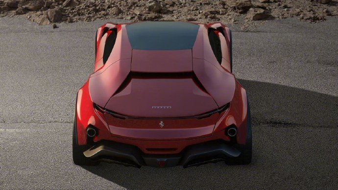 奢华红色的法拉利Ferrari Simoom图片