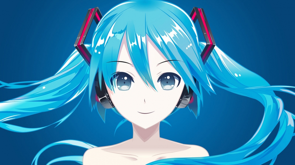 萌系治愈初音未来桌面壁纸