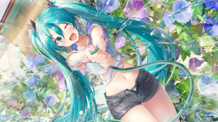 初音未来梦幻蓝色壁纸图片