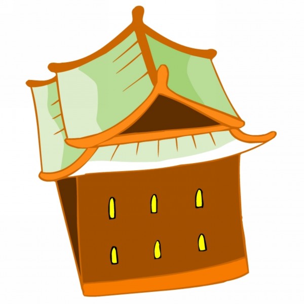 中國(guó)特色建筑卡通圖片