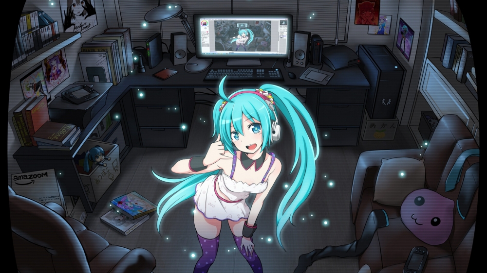 初音未來(lái)甜美治愈桌面壁紙