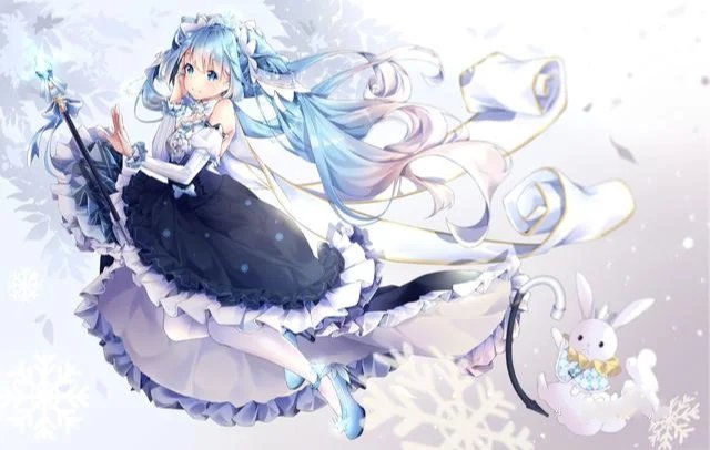 热爱音乐的二次元美少女初音动漫壁纸