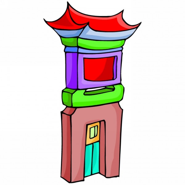 中國特色建筑卡通圖片