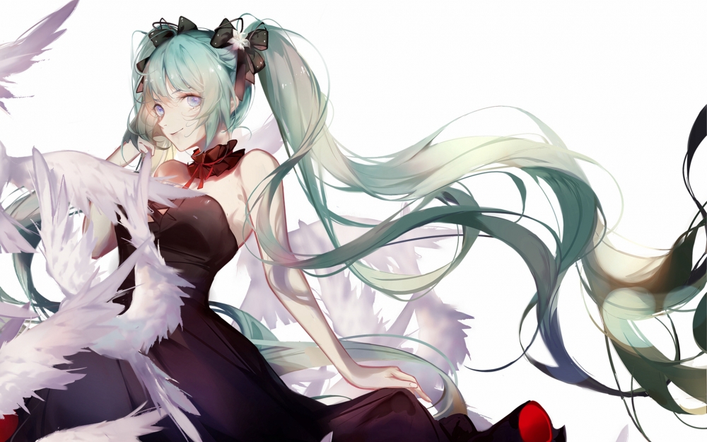 初音未来唯美插画桌面壁纸