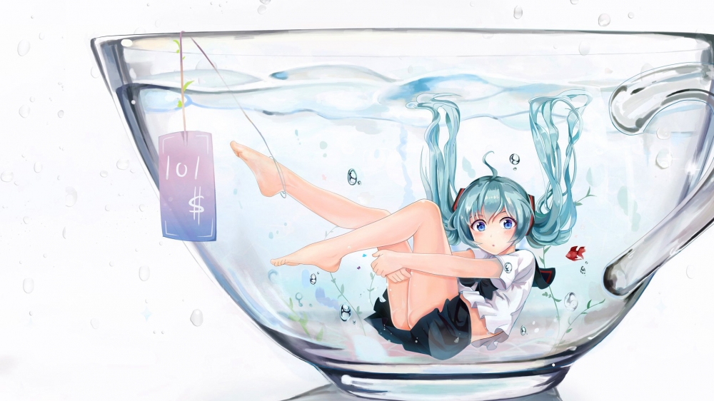 初音未來甜美治愈桌面壁紙