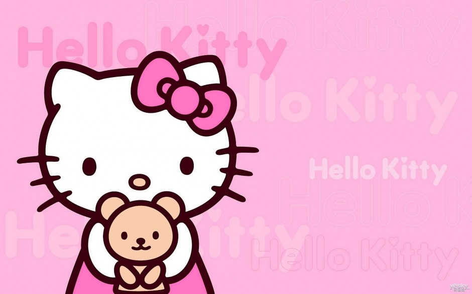 hellokitty粉色浪漫背景圖片