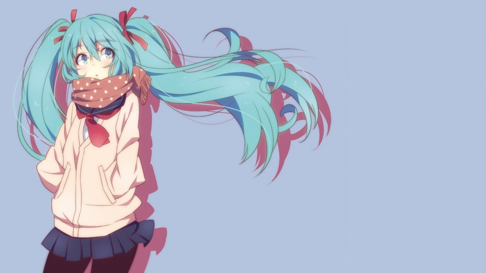 萌系治愈初音未来桌面壁纸