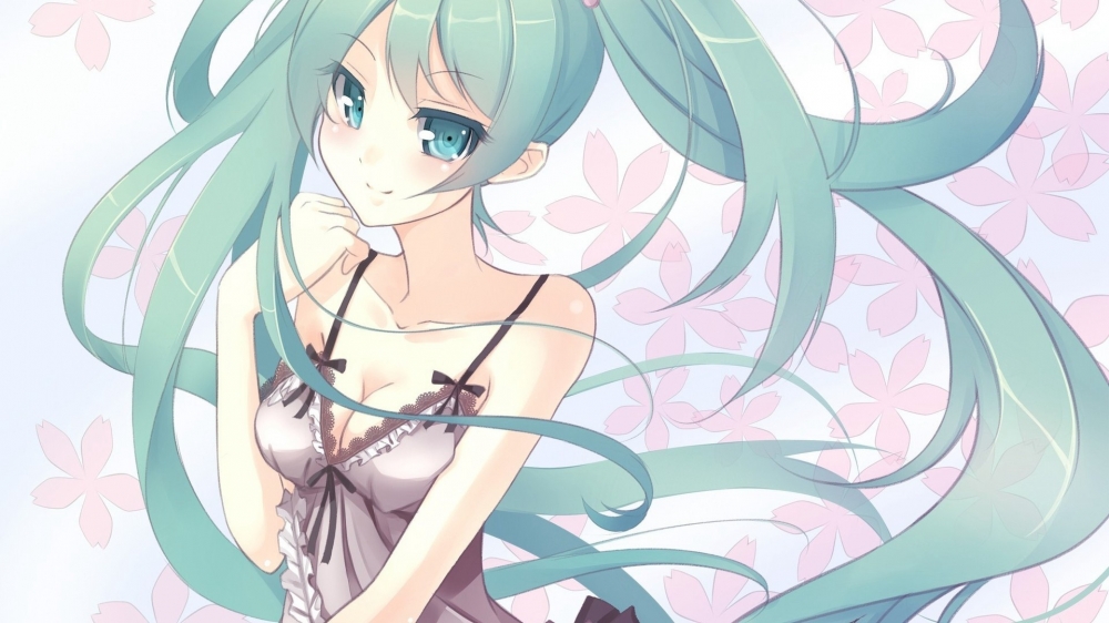 甜美萌系初音未来桌面壁纸