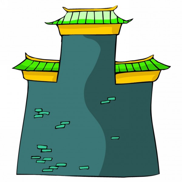 中國特色建筑卡通圖片