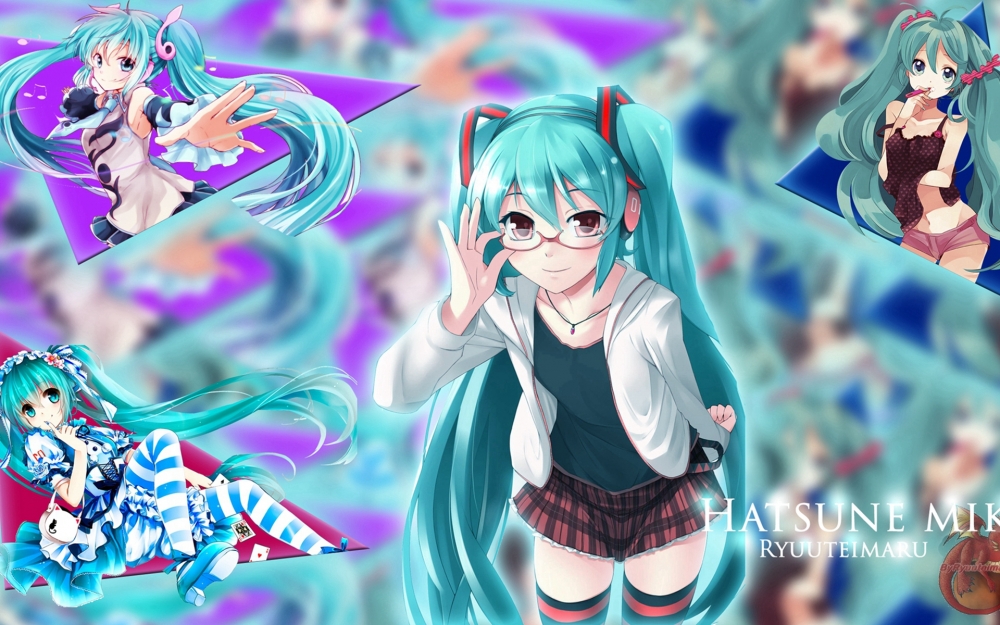 初音未来甜美动人桌面壁纸