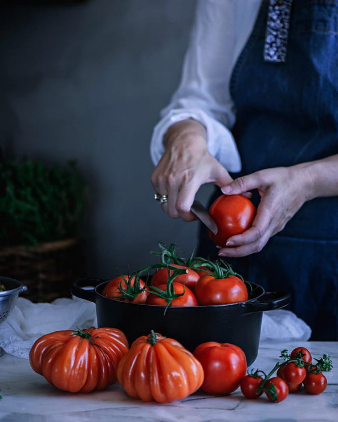 一棵棵西紅柿樹上掛著青綠色的圓溜溜的西紅柿