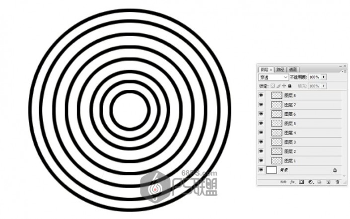 同心圓，PS如何制作同心圓圖案