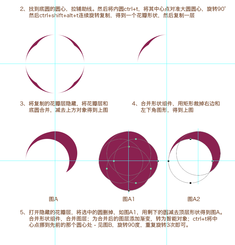 LOGO教程，曲面四分環(huán)的畫法