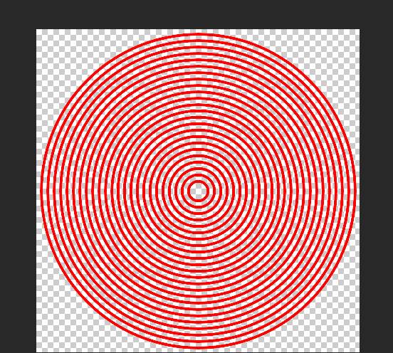 同心圓，用PS中的極坐標制作等距同心圓