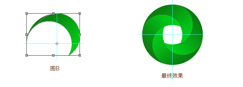 LOGO教程，曲面四分環(huán)的畫法