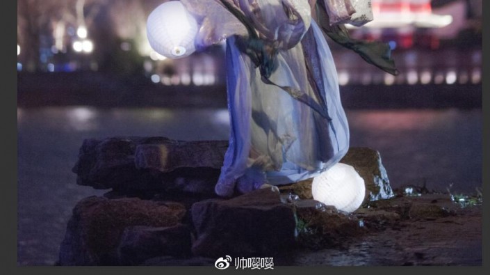 夜景人像，通过LR给夜景古风人像进行修图