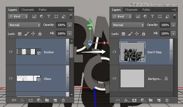 3D字體，通過(guò)PS制作紅色積木立體文字圖片