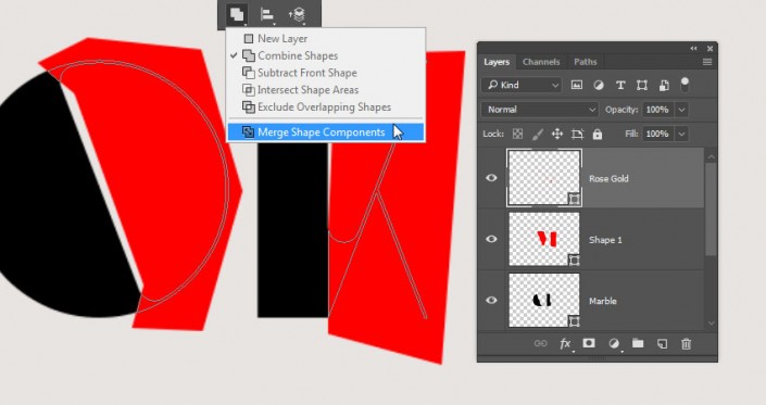 3D功能，通过PS中的3D功能设计大理石玫瑰材质的文字