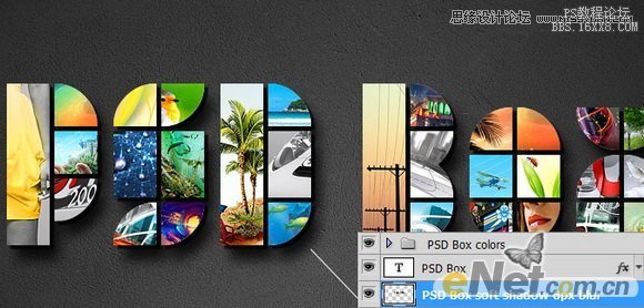 Photoshop制作立体效果的图案艺术字,PS教程,16xx8.com教程网