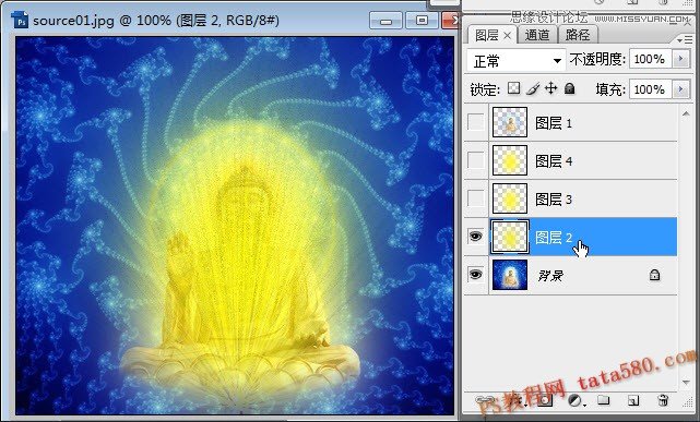 Photoshop制作閃爍光芒效果的金佛動(dòng)畫教程,52photoshop教程