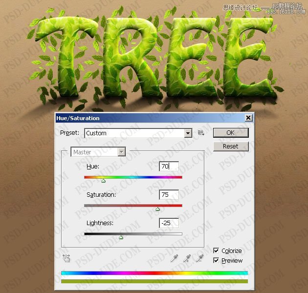 Photoshop制作超酷的树藤装饰立体字教程,PS教程,16xx8.com教程网