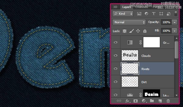 Photoshop制作個性的牛仔布紋藝術(shù)字教程,PS教程,16xx8.com教程網(wǎng)