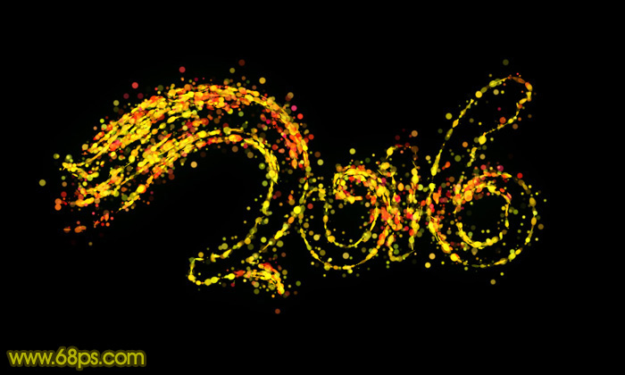 光斑字，制作新年气氛烟花光点字教程