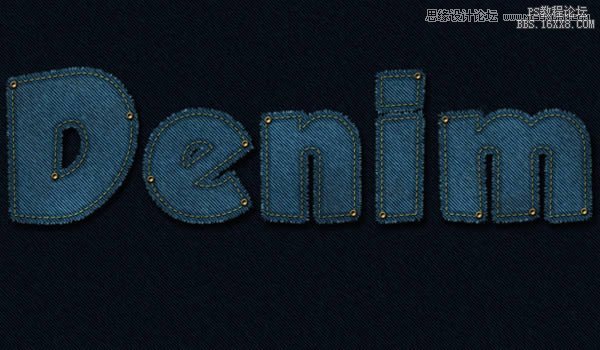 Photoshop制作个性的牛仔布纹艺术字教程,PS教程,16xx8.com教程网